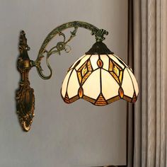 Wave-Edge Bowl Wall Lamp - Tiffany Glass Craftsman Mount Light Fixture In Bronze Light Grid, Electric Bulb, Wall Lighting, Pink Walls, Wall Lamps