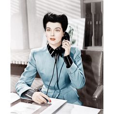 Take A Letter Darling Rosalind Russell 1942 Photo Print Image 1 Early Hairstyles, Irene Lentz, Movie Star Costumes, Mcm Fashion, Hollywood Women, Rosalind Russell, Blue Suit Jacket, Victory Rolls, Star Costume