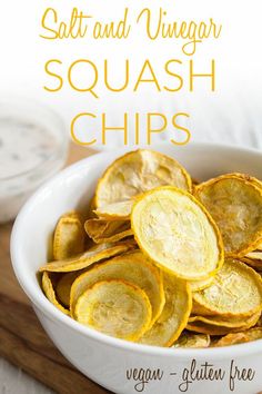 a white bowl filled with sliced up squash chips