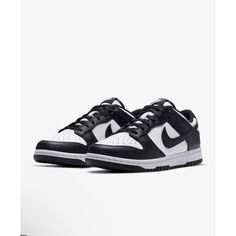 Size 10 - Nike Dunk Low Black White Women's Dd1503-101 Brand New Ships Asap. Black Leather Skate Shoes With Contrasting Heel, Black Leather Skate Shoes With Contrasting Heel Counter, Classic Black Nike Custom Sneakers, Classic Black Custom Nike Sneakers, Classic Black Sneakers With Contrast Sole, Classic Black Lace-up Sneakers, Classic Black Sneakers With Contrasting Heel Counter, Classic Skate Shoes With Branded Heel Counter For Streetwear, Nike Custom Black Sneakers With Rubber Sole