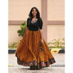 Skirt And Top Indian, Long Skirt Top Designs, Simple Kurta, Long Skirt And Top, Ikkat Dresses, Indian Skirt, Ikat Dress