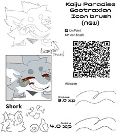 the instructions for how to draw an animal in adobe and photoshopped with qr