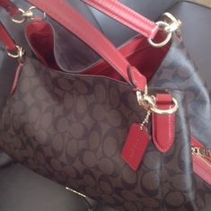 Gorgeous Handbag. Lightly Used. A Great Deal. This Purse Was Mistaken For An Lv. Coach Purse, Coach Purses, Red Brown, Coach Bags, Shoulder Bags, Great Deals, Limited Edition, Bag Lady, Purse