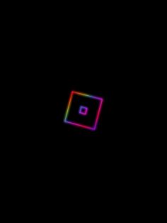 an image of a square in the middle of a black background with colored lines on it