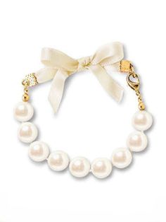 Classy Girls Wear Pearls – Kiel James Patrick Elegant Adjustable Bracelet With Bow Detail, Elegant Adjustable Bracelet With Bow, Elegant Adjustable Bracelets With Bow Detail, Chic White Pearl Bracelet For Gift, Chic White Pearl Bracelet Gift, Classy Girls Wear Pearls, Kiel James Patrick, Wear Pearls, James Patrick