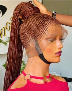 Braided Wigs Styles, Braided Wig Styles, Braided Wig Hairstyles, Braid Wigs For Black Women, Big Cornrow Braids, Knotless Box Braids Wig, Wig Business, Affordable Human Hair Wigs, Wig Braids