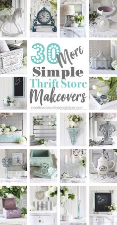 the cover of 30 more simple thrift store makeovers, including vases and other items