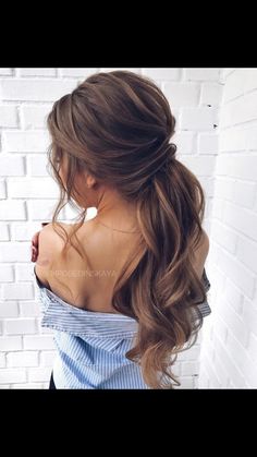 Sleek Hairstyles Bridesmaid, Formal Ponytail Hairstyles Brunette, Wedding Ponytail Hairstyles Brown Hair, Bridesmaid Hair Messy Ponytail, Bridesmaid Hair Classy, Bridesmaids Hairstyles For Long Hair Ponytail, Wedding Party Ponytail Hairstyles, Medium Length Ponytail Ideas Wedding, Bridesmates Hairstyles