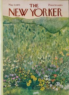 the new yorker magazine cover with an image of a field full of wildflowers