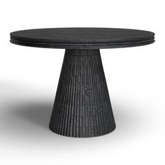 an image of a black table on a white background that is in the shape of a pedestal