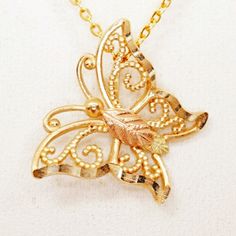 10k Gold Butterfly Pendant On A Courtesy 12k Gf Chain Pendant Stamped/Makers Marks- 10k C Co. Chain Stamped/Makers Markings- 12k 1/20 Gf Would Make A Great Gift Idea! Gift Box Will Be Included! Stamp Maker, Photo Necklace, Idea Gift, Gold Butterfly, Butterfly Pendant, Chain Pendant, Chain Pendants, 10k Gold, Makers Mark