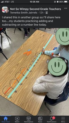 two people sitting at a table with faces drawn on it and the caption reads, not so windy second grade teachers