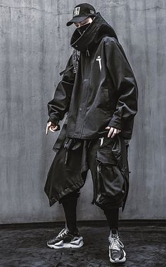 [Kosho Heavy Industries] Veste de nourriture de l'assistant Trill Fashion, Digital Garden, Cyberpunk Techwear, Tech Wear, Dressing Ideas, Cyberpunk Clothes, Urban Ninja, Functional Clothing, Linen Men