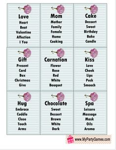 printable valentine's day word cards for kids