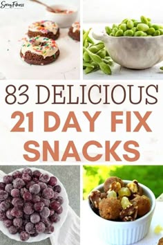 eight delicious and healthy snacks that are ready to be eaten in the morning or night