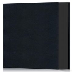 a black book is open on a white background with clippings to the bottom