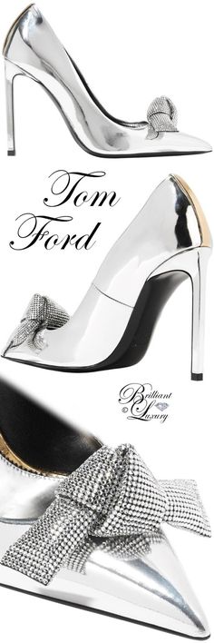 Tom Ford metallic Swarovski crystal embellished mirrored leather court pumps #silver #shoes #ad #silver #silvershoes #pumps #heels #bridalshoes #partyheels Blush Bridal Shoes, White Wedding Shoes Flats, Bridal Shoes Vintage, Bridal Shoes Wedges, Comfortable Bridal Shoes, Lace Bridal Shoes, Blue Bridal Shoes