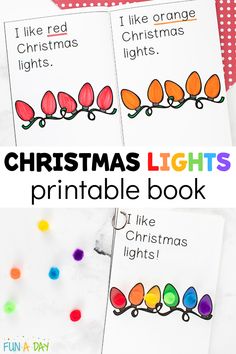 christmas lights printable book for kids