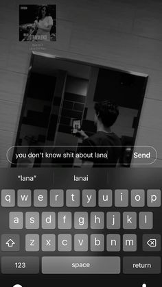 an iphone screen showing the keyboard and text