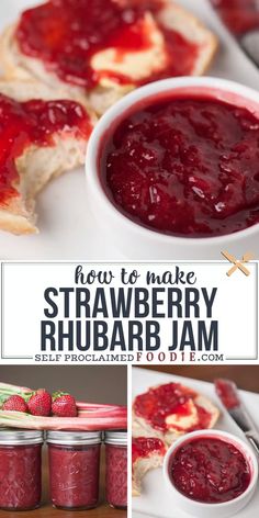 how to make strawberry rhubarb jam