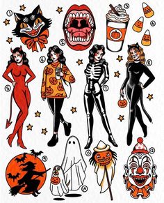 an image of halloween stickers