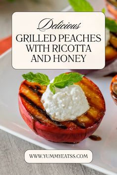 grilled peaches with ricotta and honey are the perfect side dish for summer