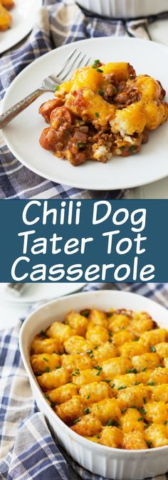 this chili dog tater tot casserole is an easy dinner recipe