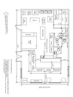 the floor plan for a kitchen and dining area