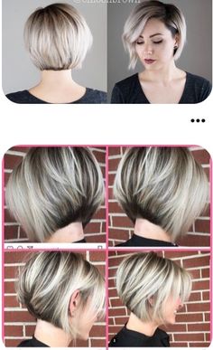 Chin Length A Line Bob, Cute Hair Color, Edgy Short Haircuts, Short Haircuts With Bangs, Ash Blonde Hair Colour, Short Curly Haircuts, Ash Blonde Hair, Short Hair Balayage