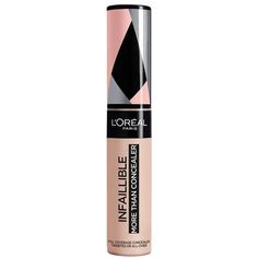 Create a flawless base with L'Oréal Paris Infallible More Than Concealer , a full coverage concealer with natural matte finish.  Long-lasting, ultra-blendable and weightless, the high pigment elastic formula provides reliable coverage to help camouflage a range of imperfections, including blemishes, dark circles and uneven skin tone. Undetectable on application, the fluid concealer won't crease or settle into fine lines. As well as correcting skin, it can also be used to brighten, contour and highlight. Choose a deeper shade to contour and a lighter shade to illuminate. Equipped with a doe foot applicator for precise results. Loreal Infallible Foundation, Infallible Foundation, Laura Mercier Translucent Powder, Nars Concealer, Drugstore Concealer, Tanning Moisturizer, Loreal Infallible, Loreal Paris Infallible, Concealer For Dark Circles