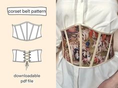 a woman wearing a corset belt pattern