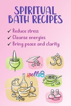 Cleansing Bath Recipe, Herbalist Medicine, Spiritual Bath Recipes, Spirit Bath, Bath Spells, Bath Spiritual, Cleansing Recipes