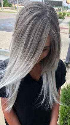 Silver Blonde Ombre, Stop Grey Hair, Grey Hair Wig, Blonde Ombré, Silver Blonde Hair, Blond Balayage, Best Hair Oil