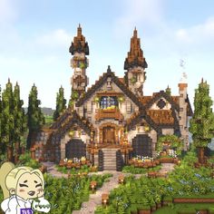 Waterside Minecraft House, Dallasmed65 Minecraft House, Minecraft L Shaped House, Minecraft Dark Academia Builds, Dnd Minecraft Builds, Large Minecraft Houses Cottagecore, Better Minecraft Builds, Evil Minecraft Builds, Victorian Minecraft Builds