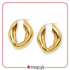 in stock Modern Gold-tone Pierced Hoop Earrings, Contemporary Tarnish Resistant Earrings As Gift, Contemporary Tarnish Resistant Earrings For Gift, Contemporary Tarnish-resistant Earrings For Gifts, Modern Gold-tone Huggie Earrings For Pierced Ears, Trendy Gold-tone Hoop Earrings Gift, Modern Gold-tone Small Hoop Earrings, Trendy Pierced Hoop Earrings For Formal Occasions, Contemporary Small Hoop Earrings As Gift