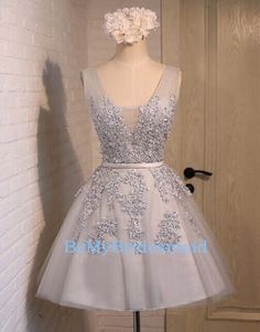 Graduation Dresses, Grey Lace, Short Homecoming Dress, Short Prom Dress, Party Dress Short, Dresses Elegant, Short Prom, Formal Gown, Homecoming Dresses Short