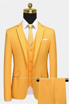 Yellow Tailored Suit For Semi-formal Occasions, Fitted Yellow Blazer For Business, Classic Yellow Notch Lapel Suits, Classic Fitted Yellow Sets, Classic Yellow Fitted Sets, Tailored Yellow Suit With Notch Lapel, Yellow Tailored Suit With Notch Lapel, Classic Yellow Suits For Semi-formal Occasions, Tailored Yellow Suit For Semi-formal Occasions