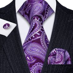 SPECIFICATIONS Style: Fashion Material: Silk Material: Polyester Pattern Type: Paisley Size: One Size Item Type: Ties Ties Type: Neck Tie Set Color: Purple Size: 59.06''(150cm) in length and 3.35''(8.5cm) in Width Attachment: Tie Handkerchief / Pocket Square Size :59''(150cm )in length and 3.4''(8.5cm) in Width Packing:Protective and Simple Packing Condition: Brand New Designer: Italian PRODUCT VIEW Purple Ties, Pocket Square Size, Floral Necktie, Mens Silk Ties, Tie Length, Choker Pendant, Cufflink Set, Purple Tie, Purple Plaid