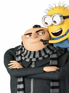 two cartoon characters hugging each other with their arms around one another, both wearing scarves and scarfs