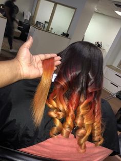 Orange And Red Hair, Hair Mix Color, Long Hair Care, Natural Afro, Pretty Hair Color, Dope Hairstyles, Hair Life