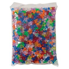 a bag filled with lots of colorful gummy bears