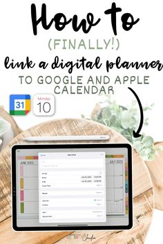 How to link a digital planner to Google & Apple Calendar Digital Planner Organization, Procreate Planner Template, Digital Organizer, Digital Calendar Ideas, Digital Planning For Beginners, Make Digital Planner, Digital Planner Tips, Digital Planner Calendar, Procreate Calendar Template