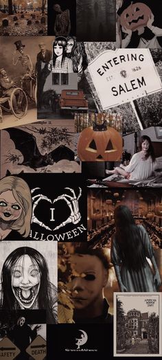 a collage of halloween related images