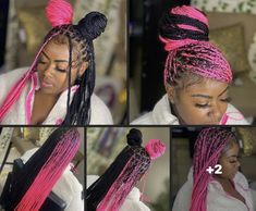 Hairstyle Prices, Pink And Black Braids, Baddie Braids, Divine Divas, Space Goddess, Peekaboo Braids, Boho Braided Hairstyles, Peekaboo Hair Colors, Braids Ideas