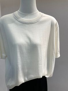 Size: XS, S, M, L, XL, XXL, XXXL It comes with Dust box, Care manual, Tag, and Paper bag.Size Guide: Chic Boxy Short Sleeve Tops, Classic Plain Top For Spring, Classic Plain Spring Top, Chic Boxy Fit Crew Neck Top, Boxy Basic Tops For Spring, Spring Box-styled Basic Tops, Global Style, Everyday Luxuries, Chic Handbags