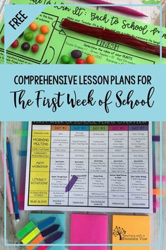 the first week of school is complete with free printable lesson plans for students to use