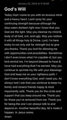 an email message from the god's will church on his phone screen, with text below it