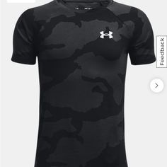 Never Worn Under Armour Black T-shirt For Streetwear, Cool Tattoos For Guys, Camo Tee, Grey Camo, Under Armour Shirts, Black Grey, Kids Shirts, Under Armour, Tee Shirt