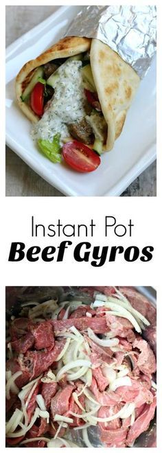 an image of instant pot beef gyros