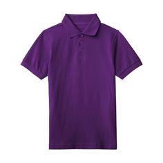 Basic items made better. Polo shirts with a bit of stretch for extra mobility and comfort. Perfectly matched for school and a daily wardrobe. No scratchy materials, just a soft pique polo shirts, perfect as a school uniform. Size: 4.  Color: Purple.  Gender: unisex.  Age Group: kids.  Pattern: solid. Classic Solid Polo Shirt For School, Classic Solid Shirt For School, Solid Color Cotton School Shirt, Solid Cotton School Shirt, Solid Cotton Shirt For School, Fitted Purple Cotton Polo Shirt, Short Sleeve T-shirt For School, Short Sleeve Solid Color T-shirt For School, Fitted Solid Color School Shirt